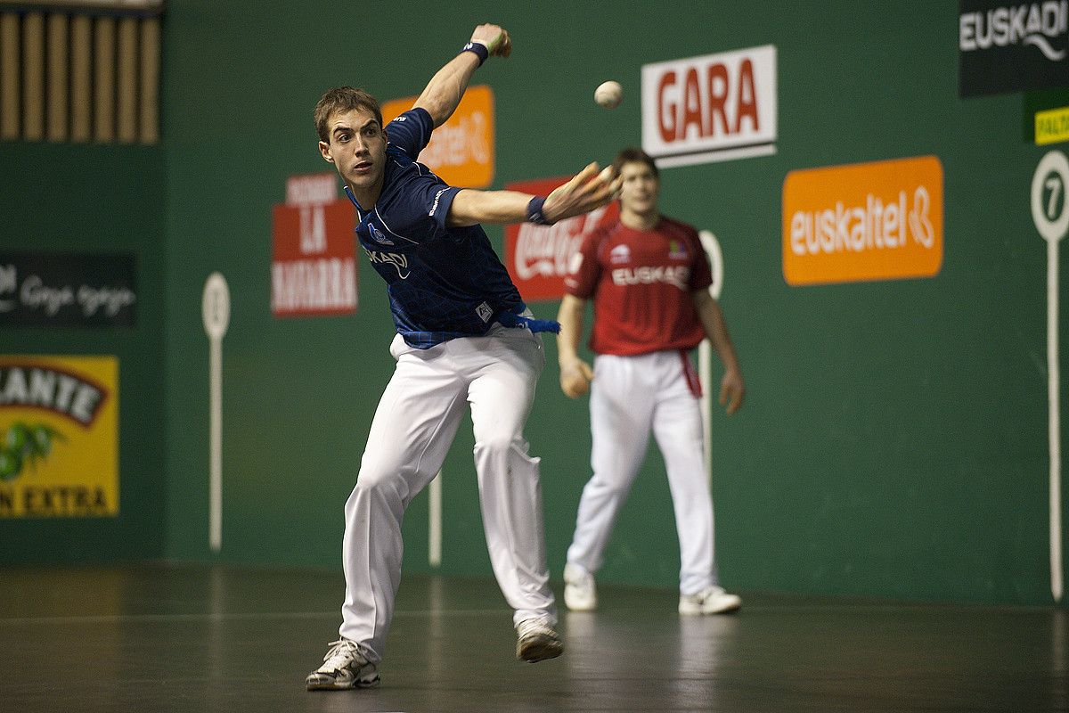 David Merino, binakako txapelketako partida batean. G. GARAIALDE / ARGAZKI PRESS.