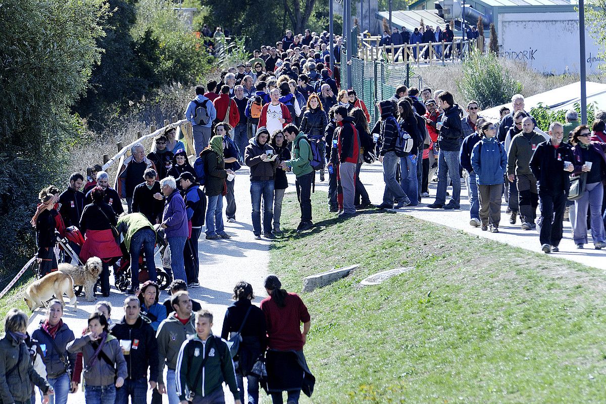 Nafarroa Oinez, urrian, Atarrabian. IÑIGO URIZ / ARGAZKI PRESS.