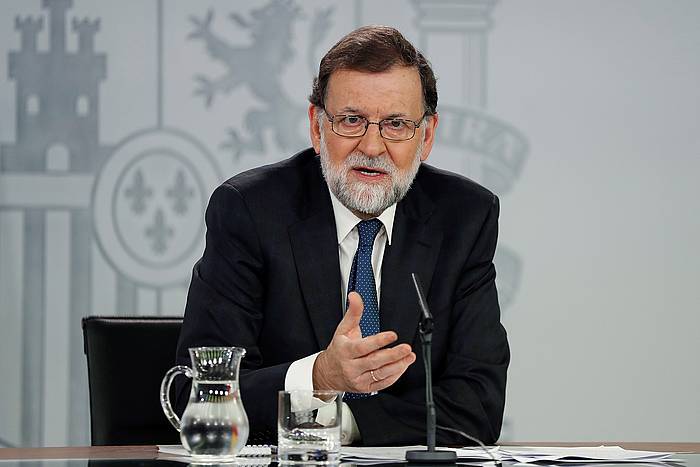 Rajoy, gaur, prentsaren aurrean. CHEMA MOYA, EFE