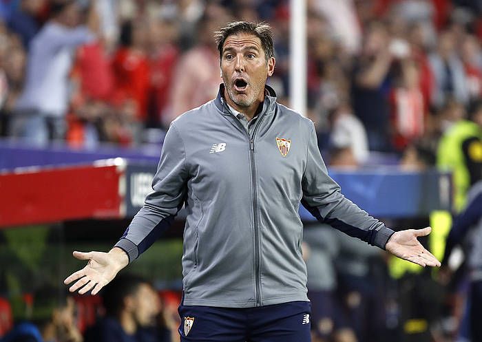 Eduardo Berizzo, iragan sasoian, artean Sevillako entrenatzailea zela. JULIO MUñOZ / EFE