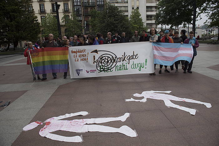 LGTBIfobiaren aurkako protesta bat. GORKA RUBIO, FOKU