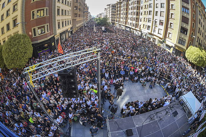 Altsasukoen aldeko manifestazioa, amaierako ekitaldian. JON URBE / FOKU