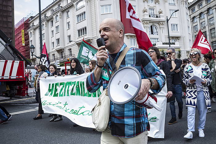 Irakasleen manifestazioa, maiatzean, Bilbon. ARITZ LOIOLA / FOKU