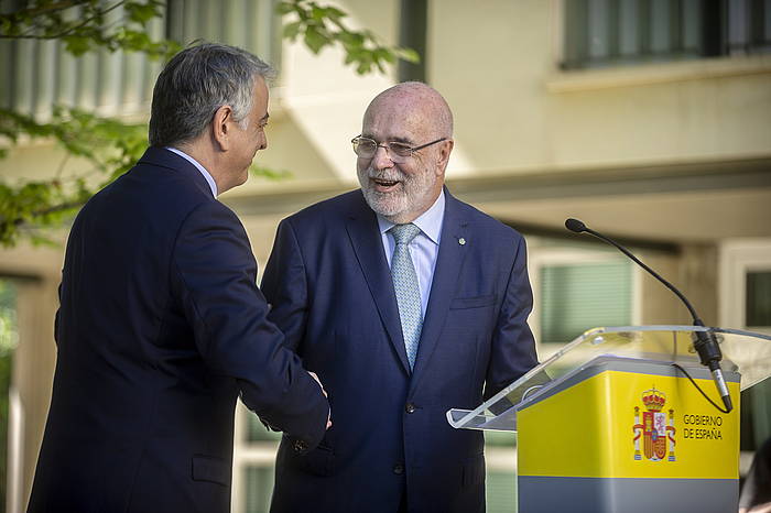 Javier de Andres eta Jesus Loza, gaur, Gasteizko ekitaldian. JAIZKI FONTANEDA, FOKU