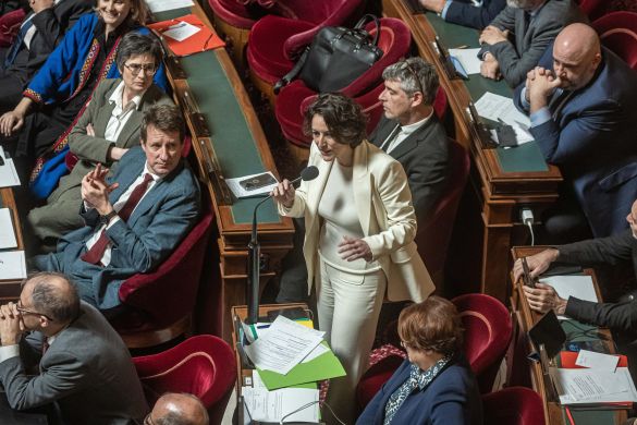 Mélanie Vogel senatari ekologista. FRANCE PARLIAMENT ABORTION