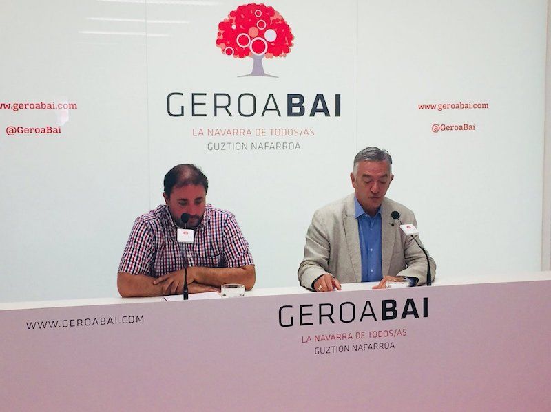 Unai Hualde eta Koldo Martinez, gaur. GEROA BAI