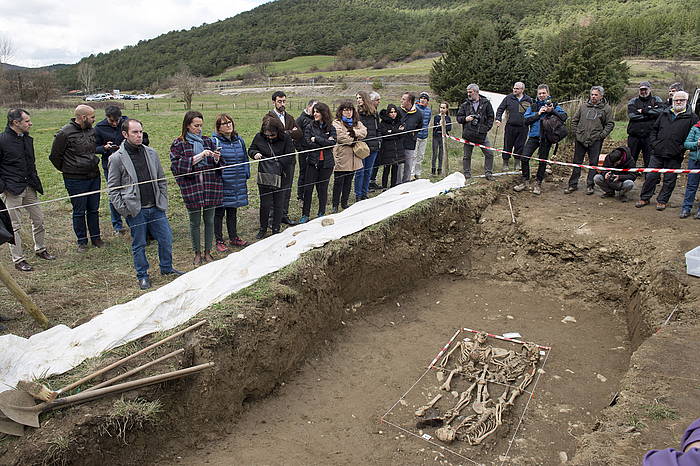 Joan de martxoan Urdaitzen (Nafarroa) egindako exhumazio bat. IñIGO URIZ, FOKU