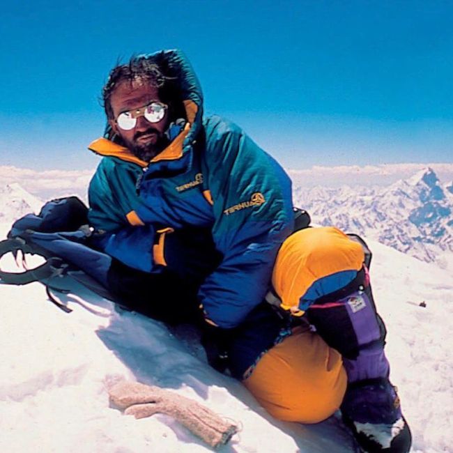 Juanito Oiarzabal Annapurna tontorrean (8.091 m).