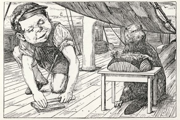 Henry Holiday margolariak egin zituen irudiak Lewis Carrollen Snarkaren ehizan liburua ilustratzeko. PAMIELA