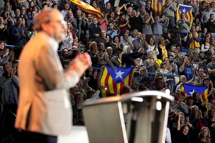 Torra 'Crida Nacional per la República'-ren ekitaldi batean, larunbatean. SUSANNA SáEZ, EFE.