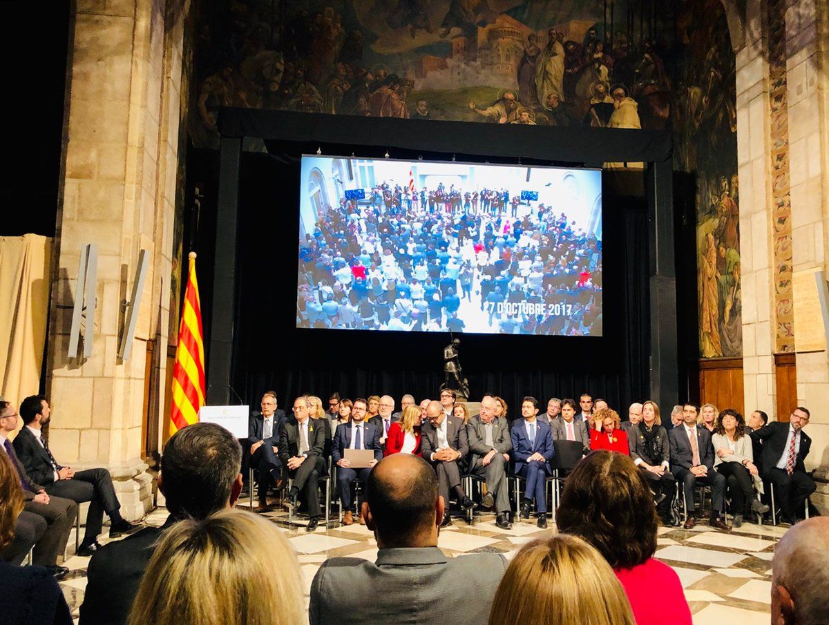 Consell per la Republica aurkezteko ekitaldia, gaur. OMNIUM CULTURAL.