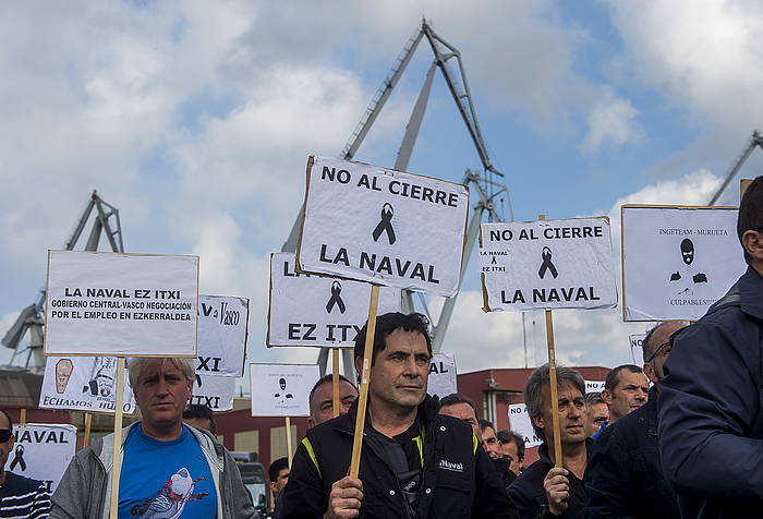 Navaleko beharginen protesta bat aurreko hilean. LUIS JAUREGIALTZO / FOKU