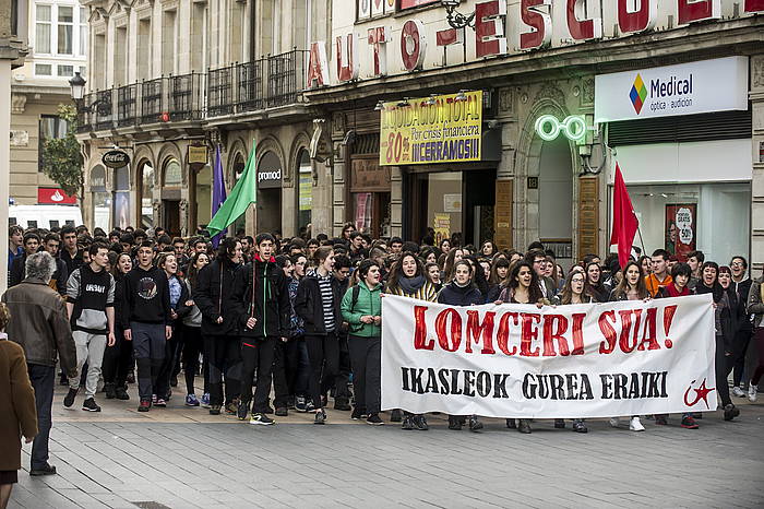 Ikasle Abertzaleen mobilizazioa bat, iaz, Gastezen. JAIZKI FONTANEDA, FOKU