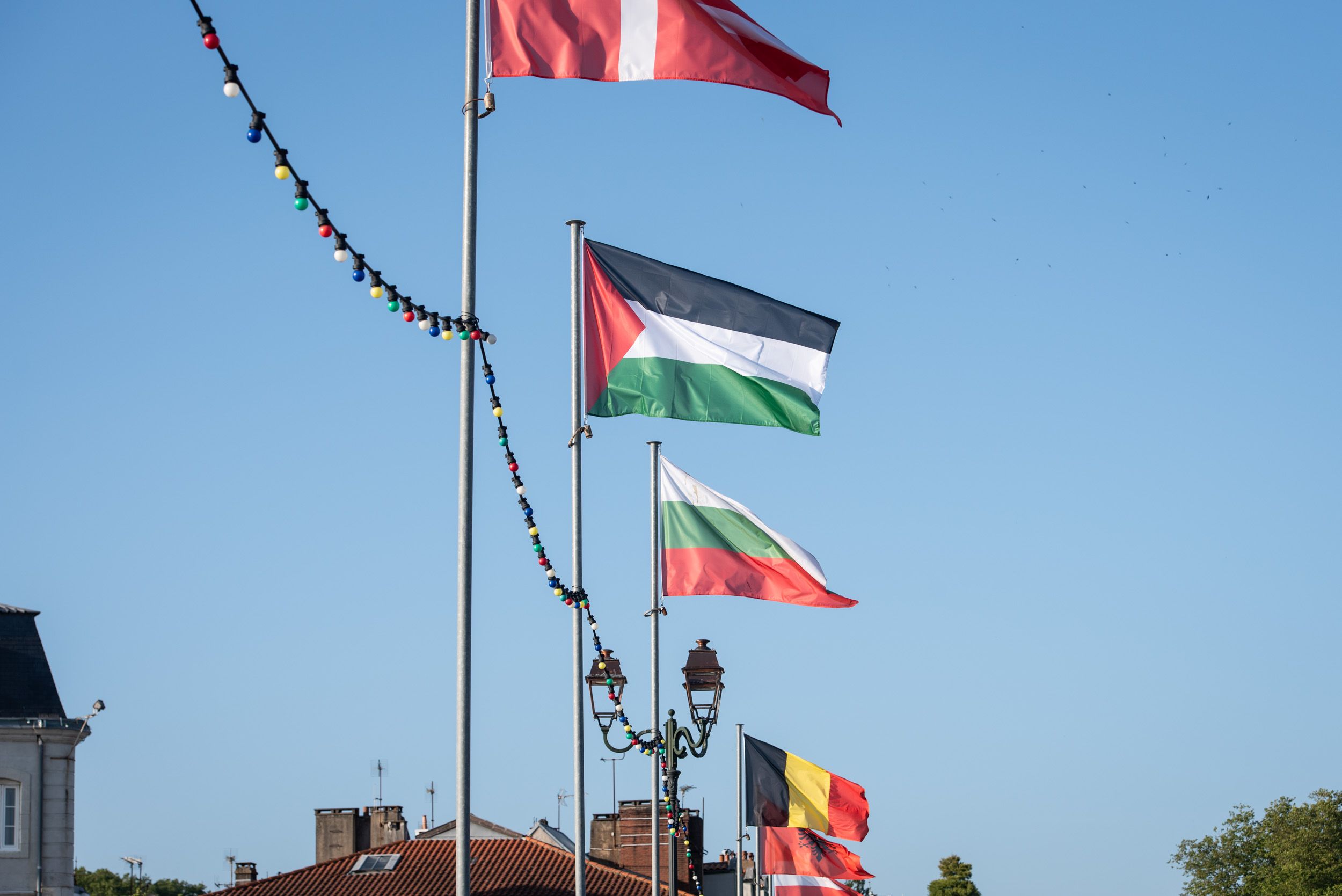 Palestinako bandera, Baionako Santizpiritu zubian. GUILLAUME FAUVEAU