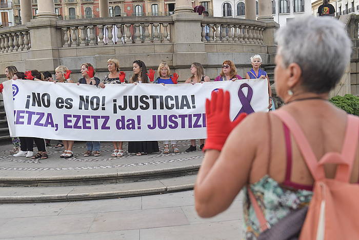 Indareria matxistaren aurka Iruñean eginiko protesta bat. IDOIA ZABALETA (FOKU)