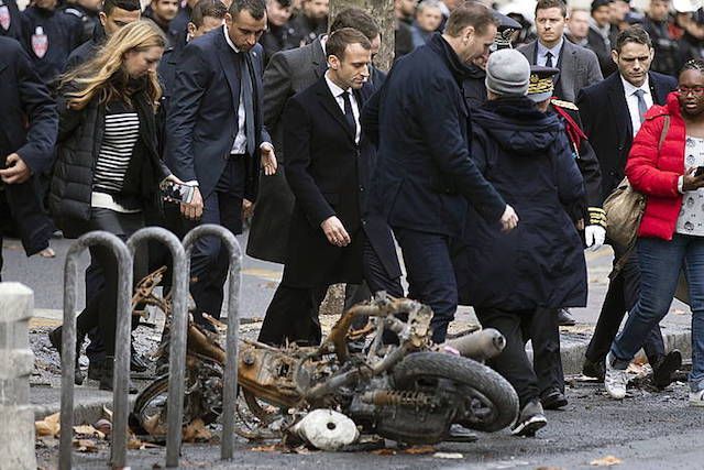 Macron presidentea, herenegun, Parisen. ETIENNE LAURENT, EFE.