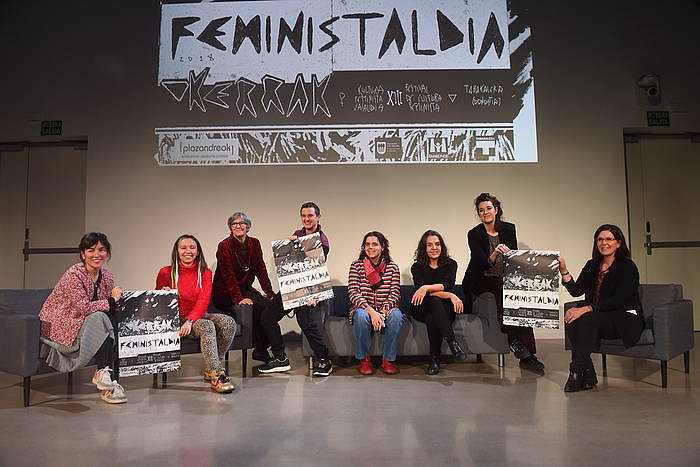 Feministaldiaren aurkezpena, gaur, Donostian. JON URBE, FOKU