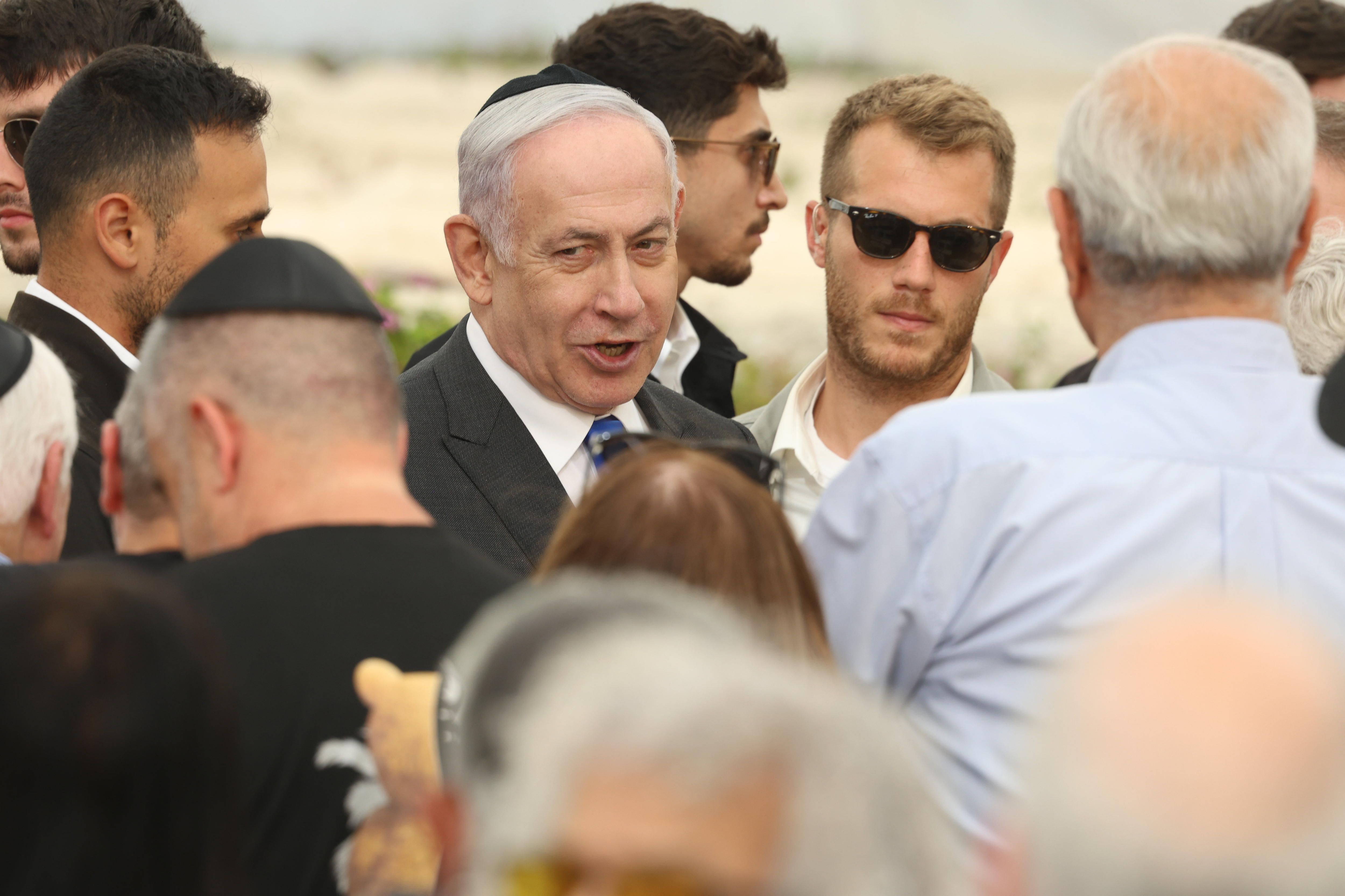Benjamin Netanyahu Israelgo lehen ministroa, ekitaldi batean, ekainaren 18an. SHAUL GOLAN / EFE