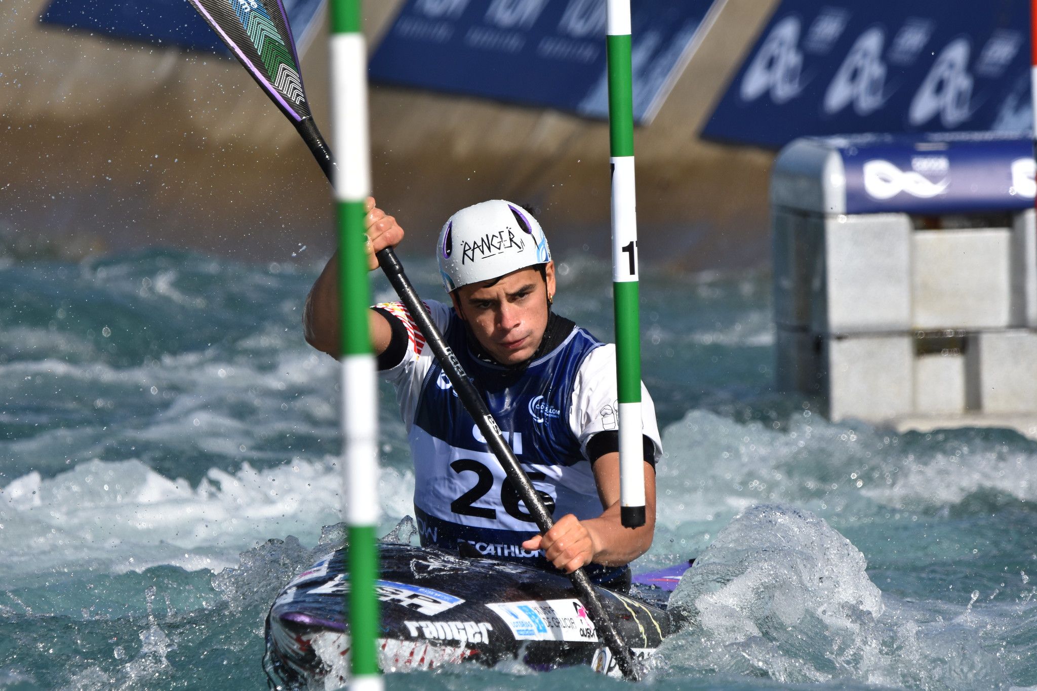 Pau Etxaniz, ate bat gainditzeko ahaleginean, jaitsiera batean. BASQUE TEAM