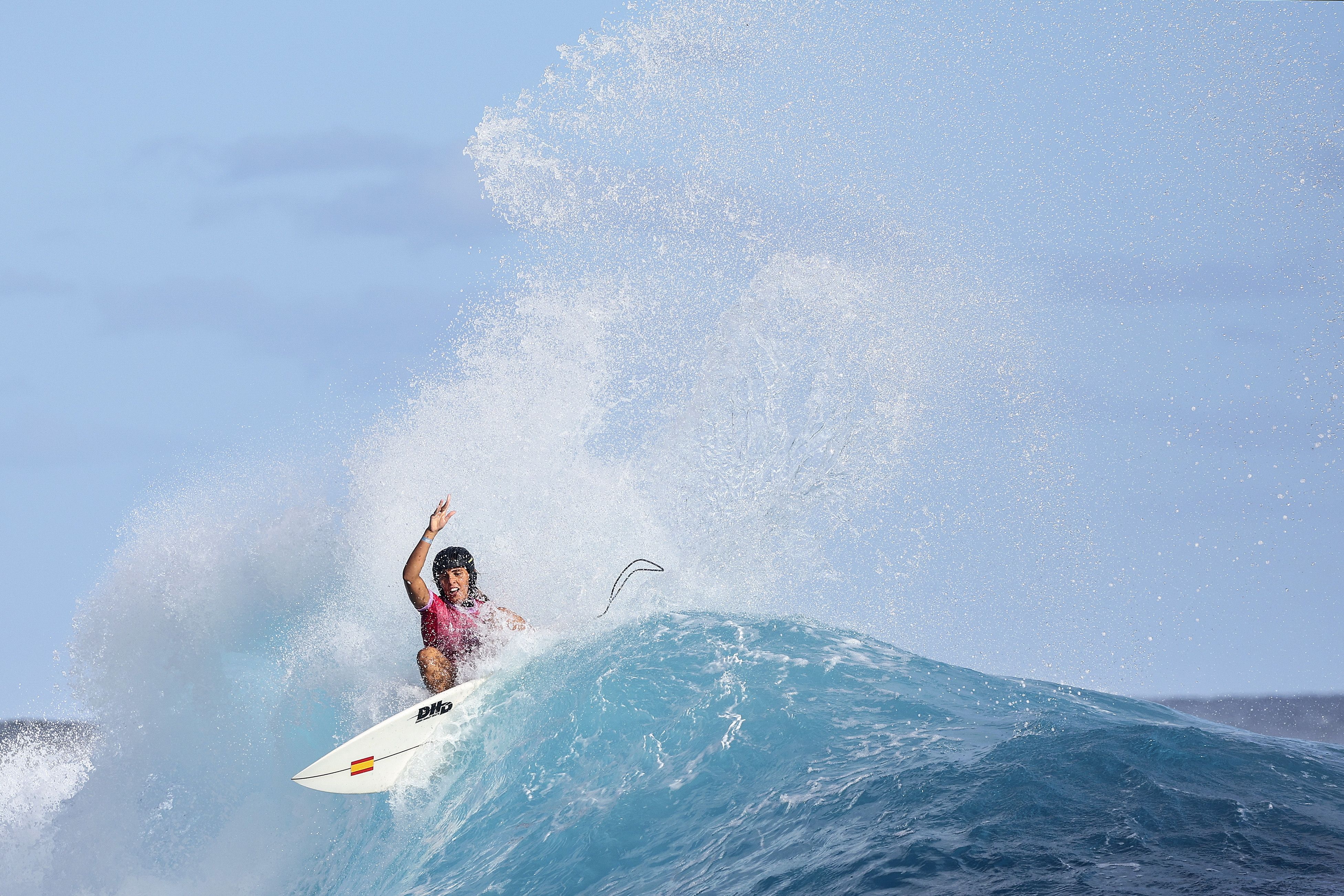 Nadia Erostarbe final-laurdenetan lehian, gaur, Tahitin. FAZRY ISMAIL / EFE