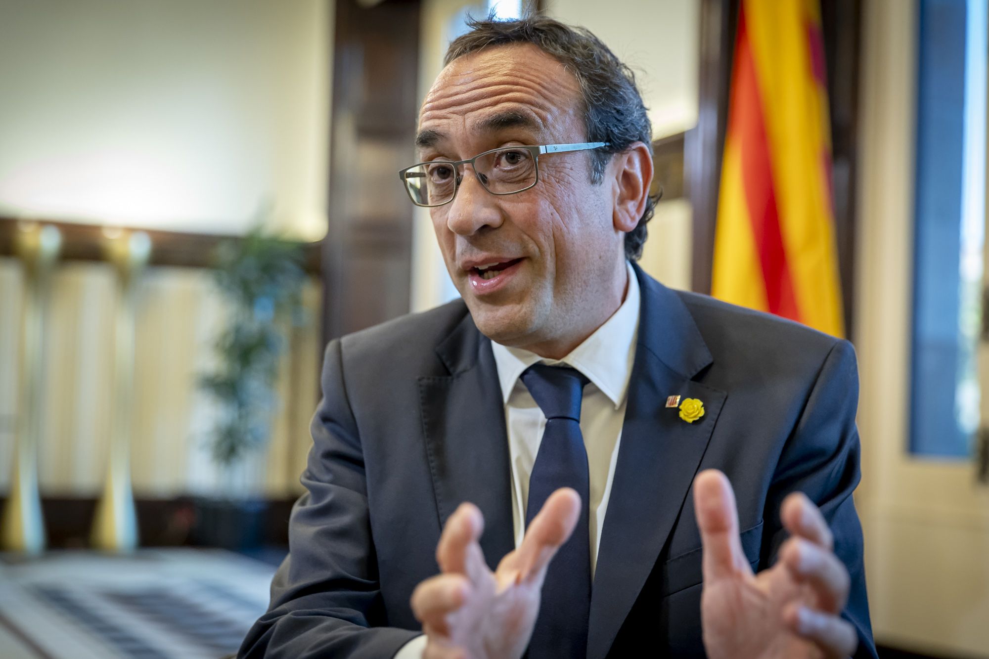 Josep Rull, Kataluniako Parlamentuko presidentea. ALBERT SALOME / VILAWEB