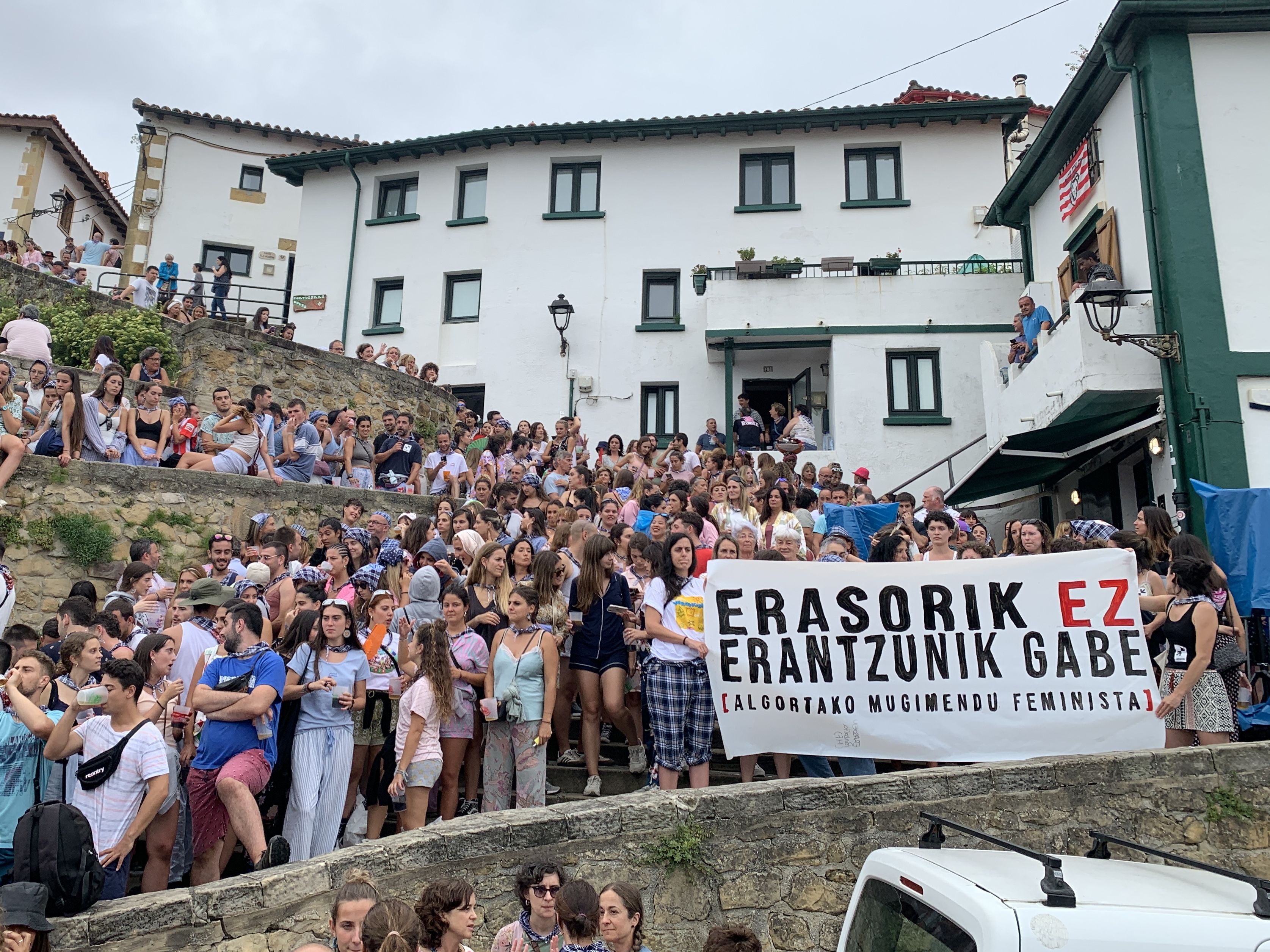 Elkarretaratzea, gaur, Algortako Portu Zaharrean. MIKEL MARTINEZ DE TRESPUENTES / FOKU