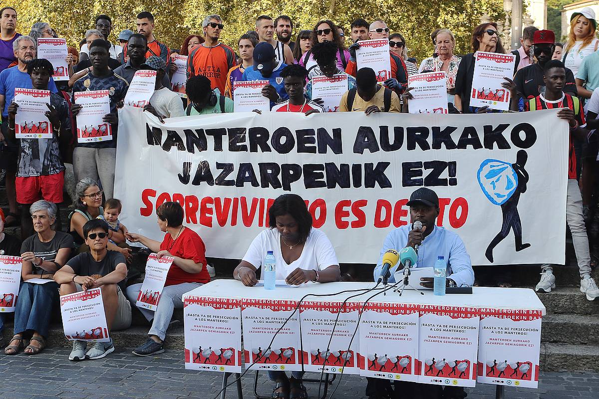 Gaur arratsaldeko elkarretaratzea, Bilboko Arriaga plazan. OSKAR MATXIN EDESA / FOKU