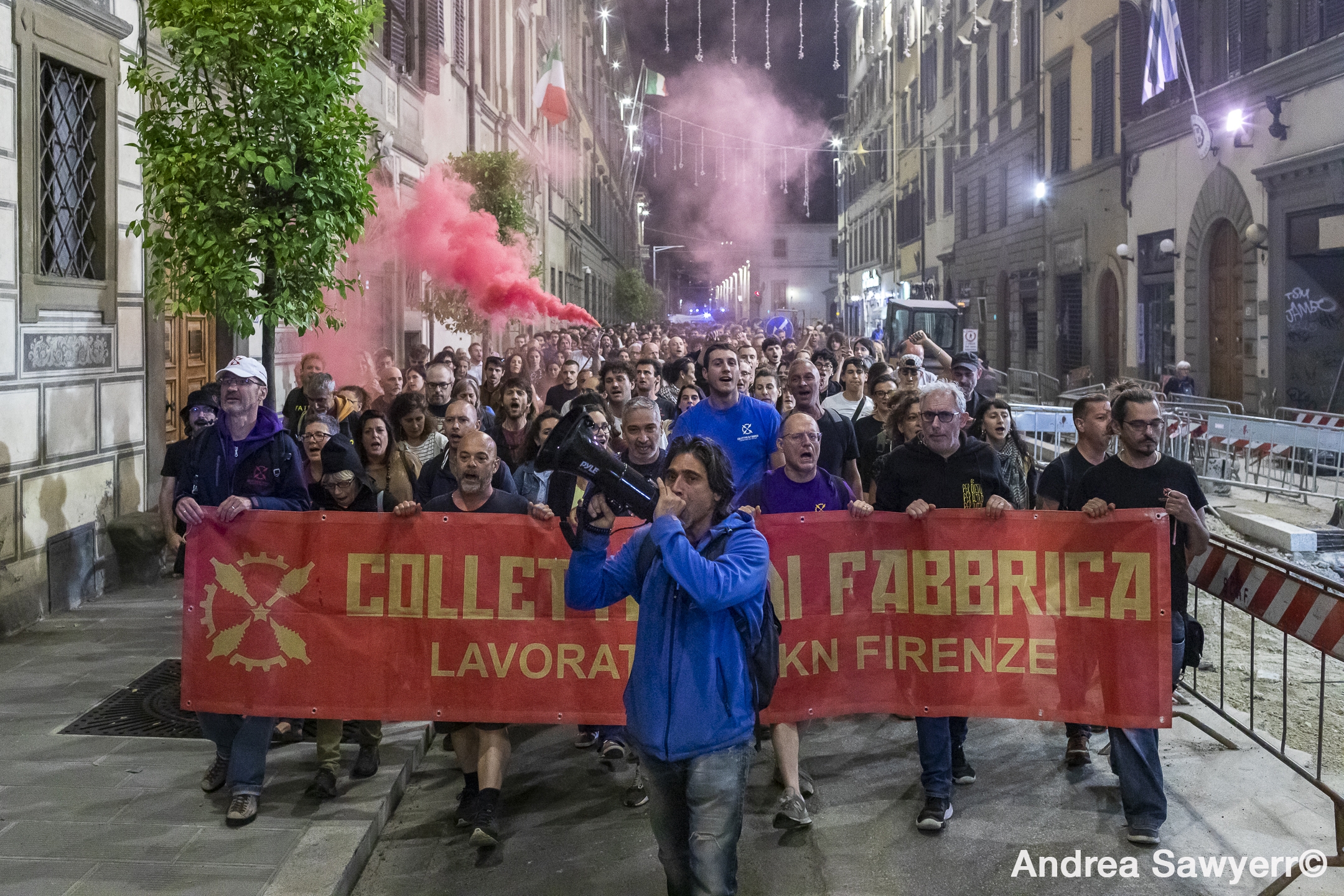 GKN Florentziako langileek eginiko manifestazioetako bat. BERRIA