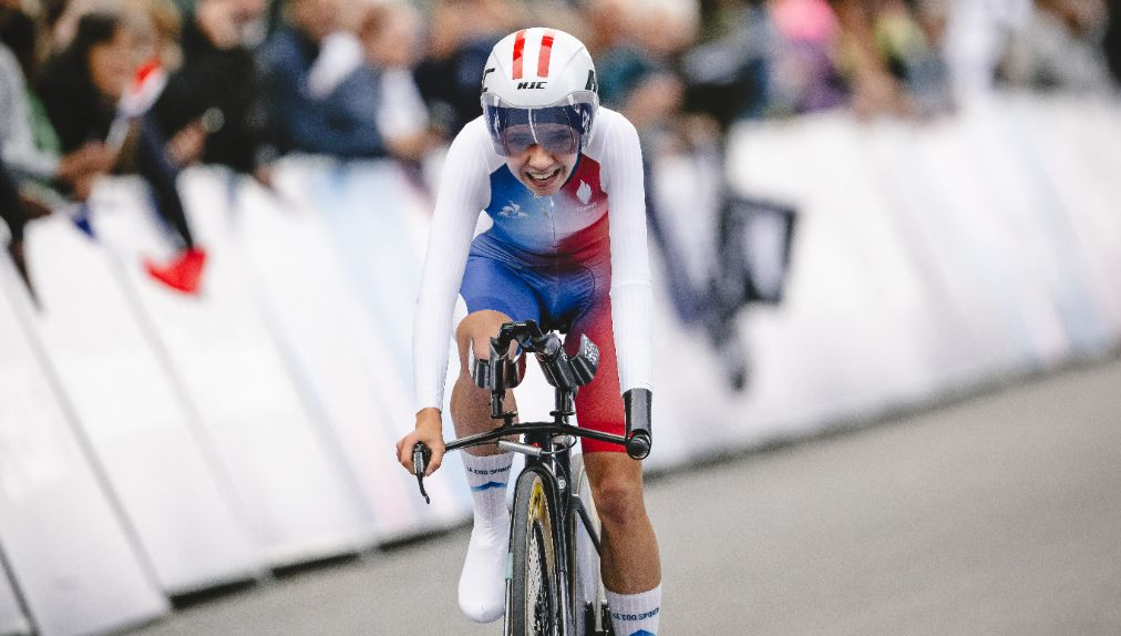 Heidi Gaugain, joan den asteazkeneko erlojupeko proban. BASQUE TEAM