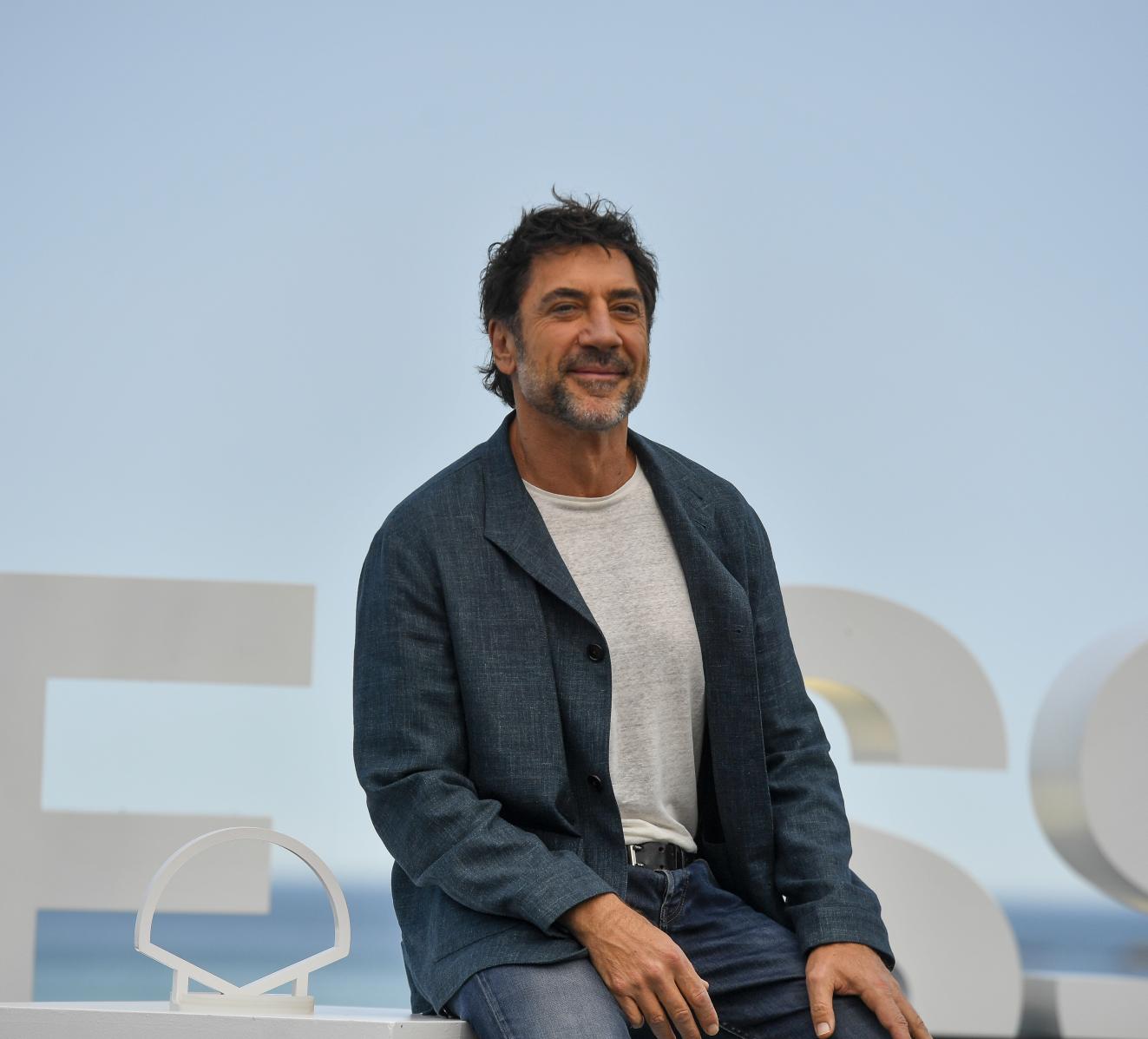 Javier Bardem, Donostia saria jaso aurreko agerraldian. GORKA RUBIO / FOKU