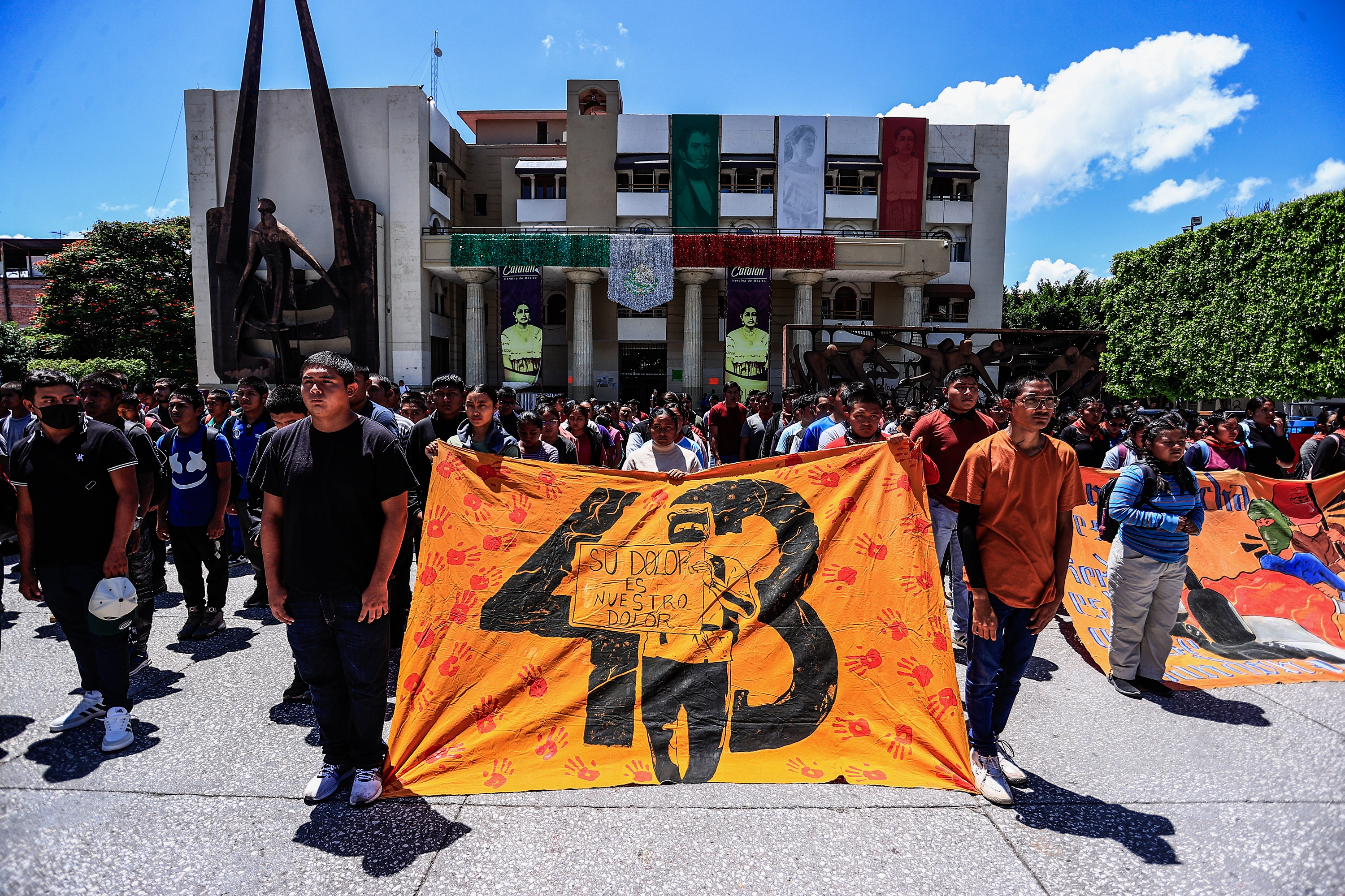 Guerrero eskualdean (Mexiko), aurreko igandean egindako protesta. DAVID GUZMAN / EFE