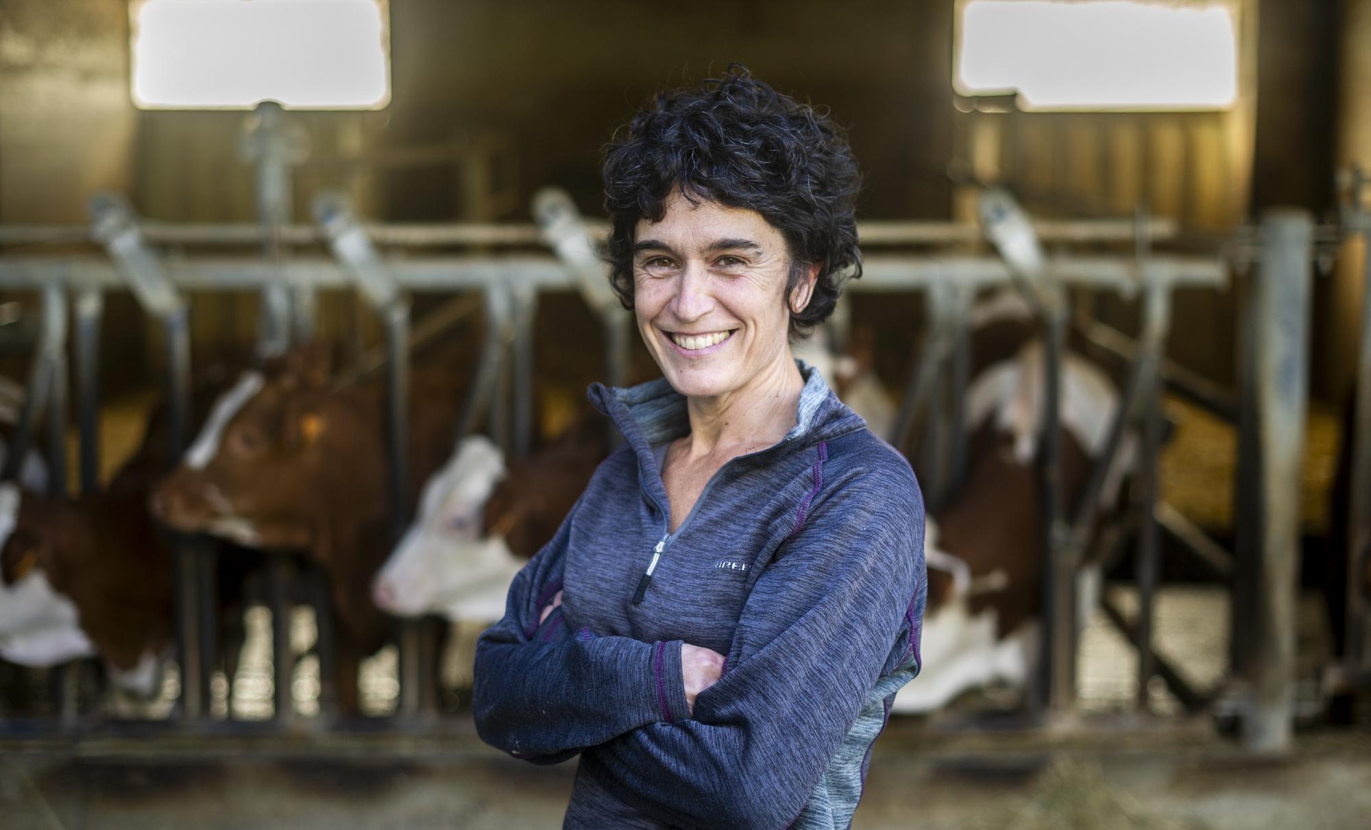 Judit Garcia, Ekolurra Kontseiluko lehendakaria, joan den astean, Olaberrian (Gipuzkoa). JAIZKI FONTANEDA / FOKU