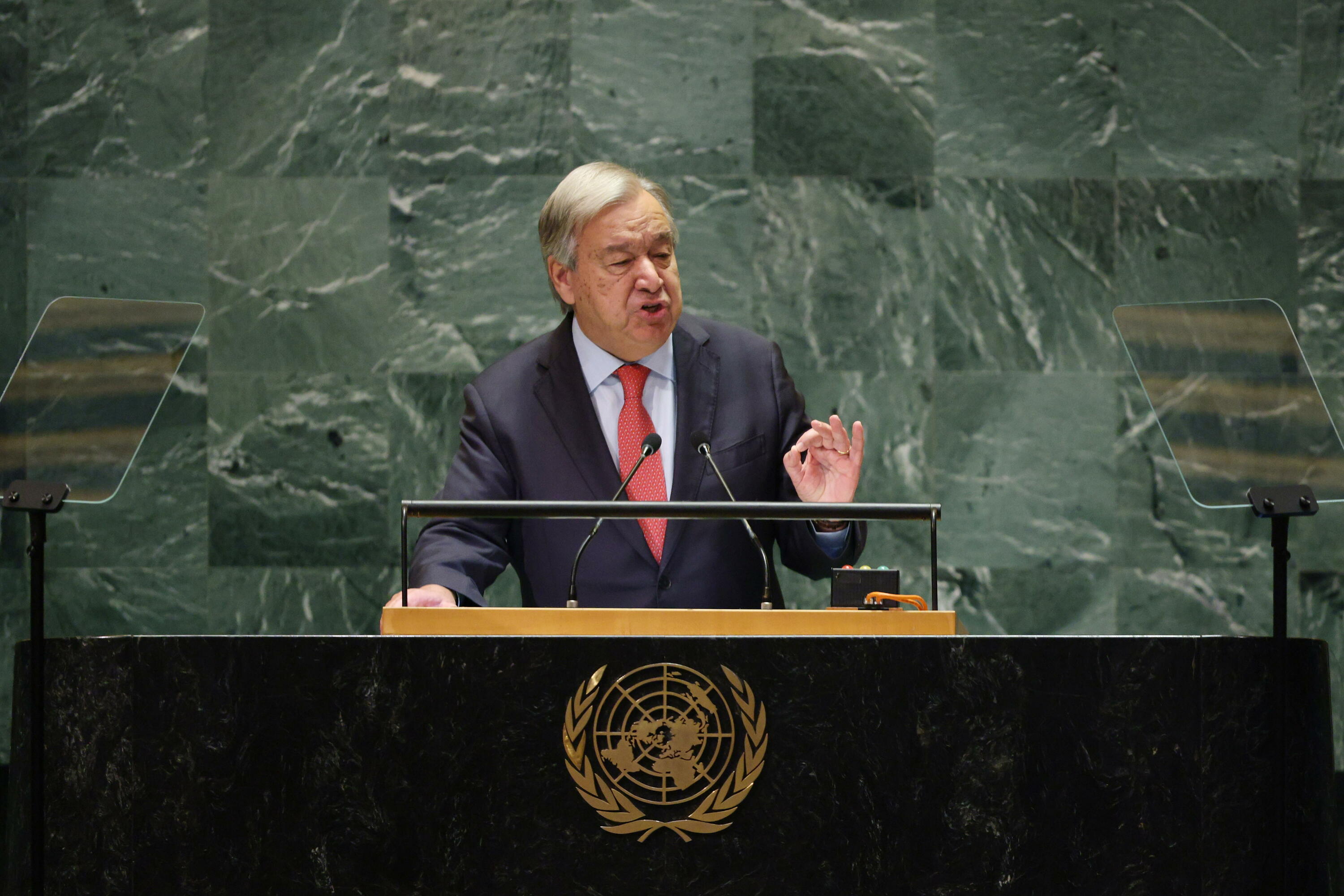 Antonio Guterres NBEko idazkari nagusia, gaur New Yorken. JUSTIN LANE / EFE