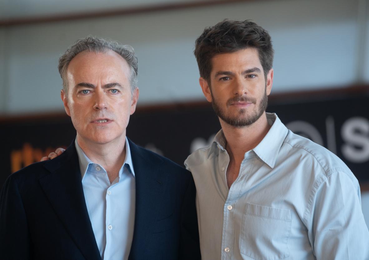 John Crowley eta Andrew Garfield, Donostian. JAGOBA MANTEROLA / FOKU