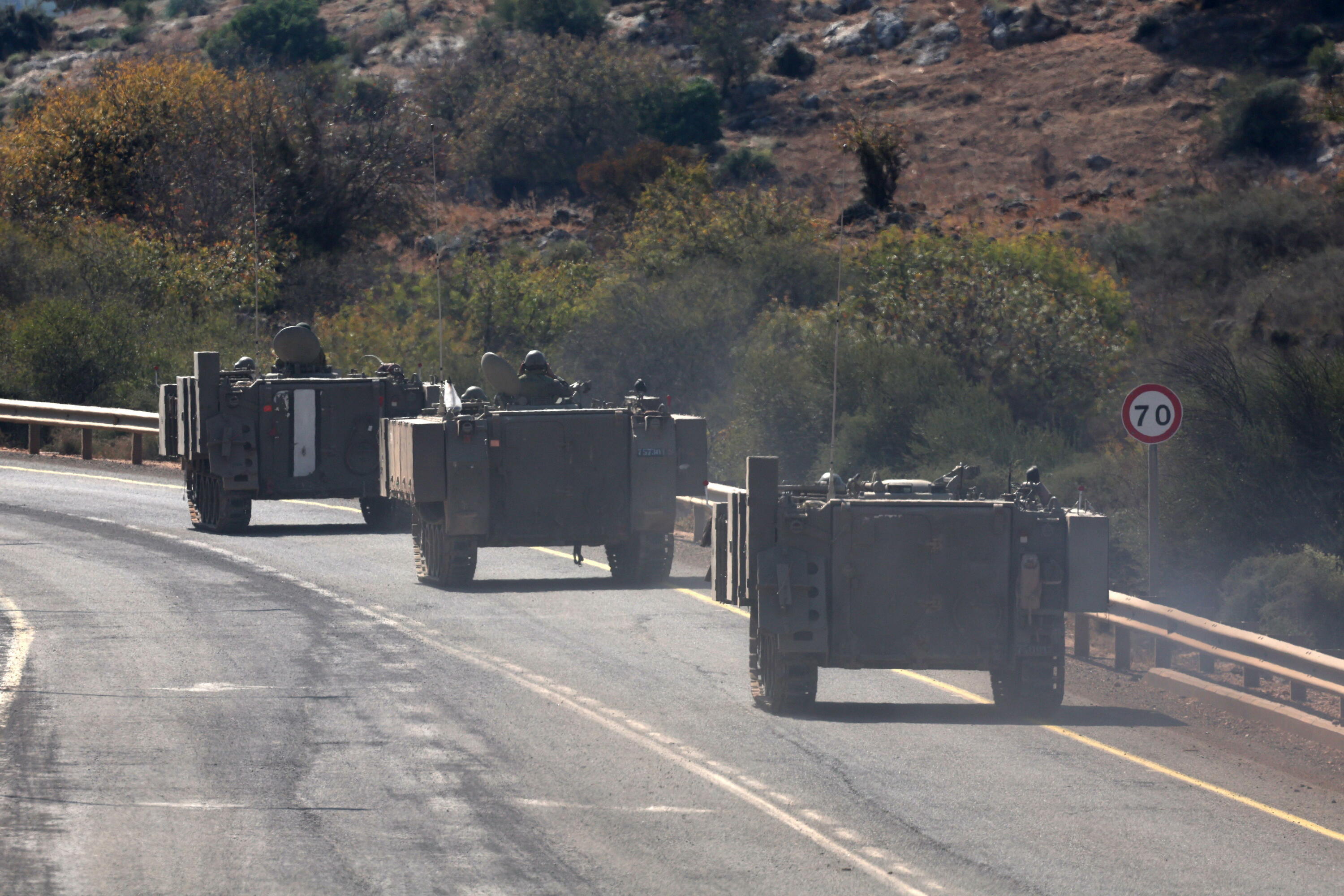 Israelgo armada, Israelen eta Libanoren arteko mugatik gertu, gaur. ATEF SAFADI / EFE