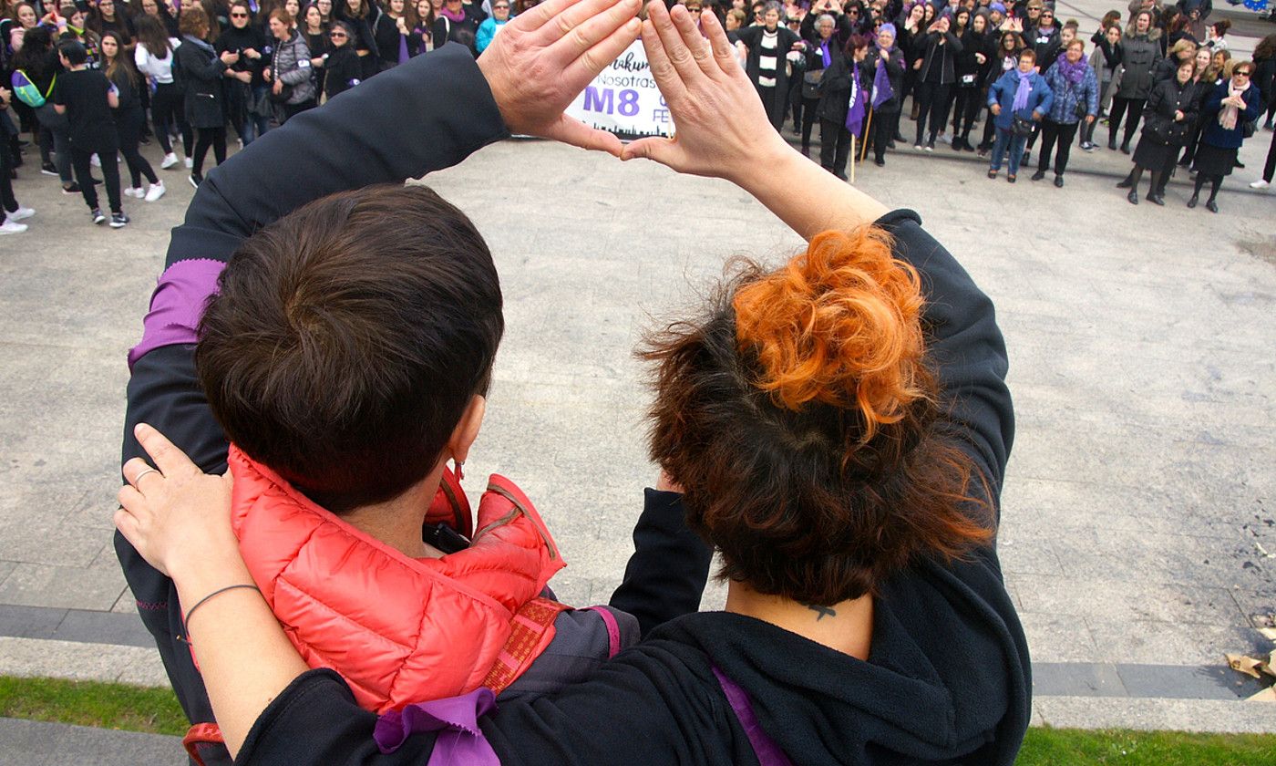 2018ko greba feminista. Askotariko aldarrikapenak batu ziren orain bi urteko greba feministan. BERRIA.