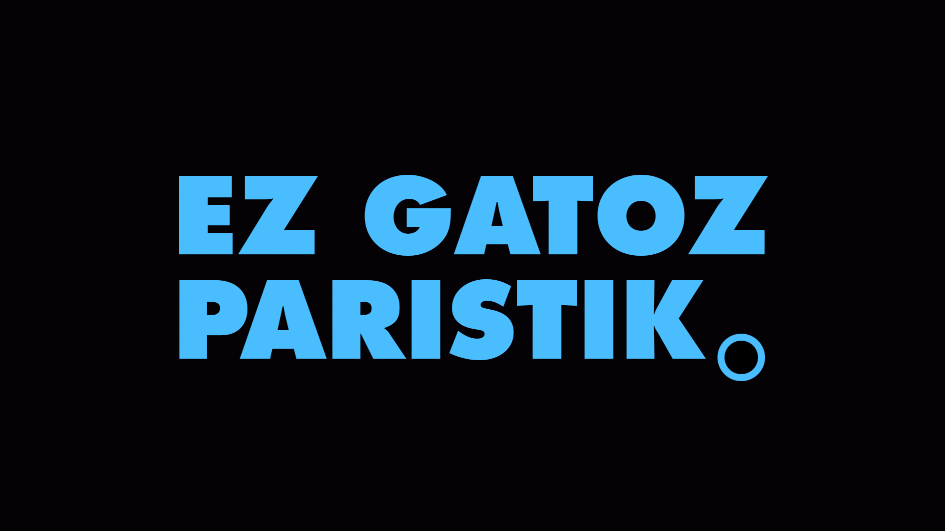 Ez Gatoz Paristik logo nagusi urdina