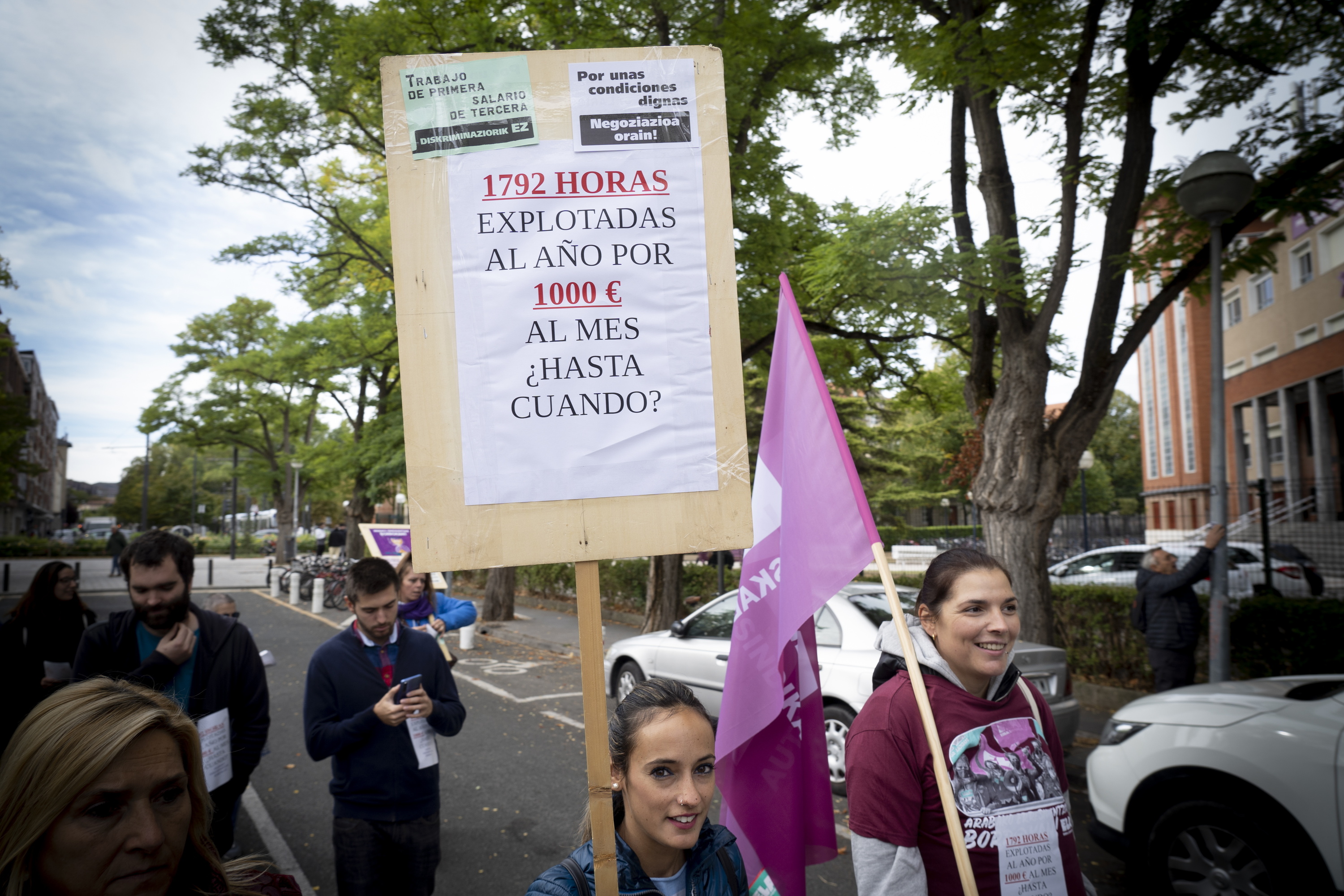 Arabako erresidentzia pribatuetako langileen manifestazio bat, artxiboko irudian. RAUL BOGAJO / FOKU