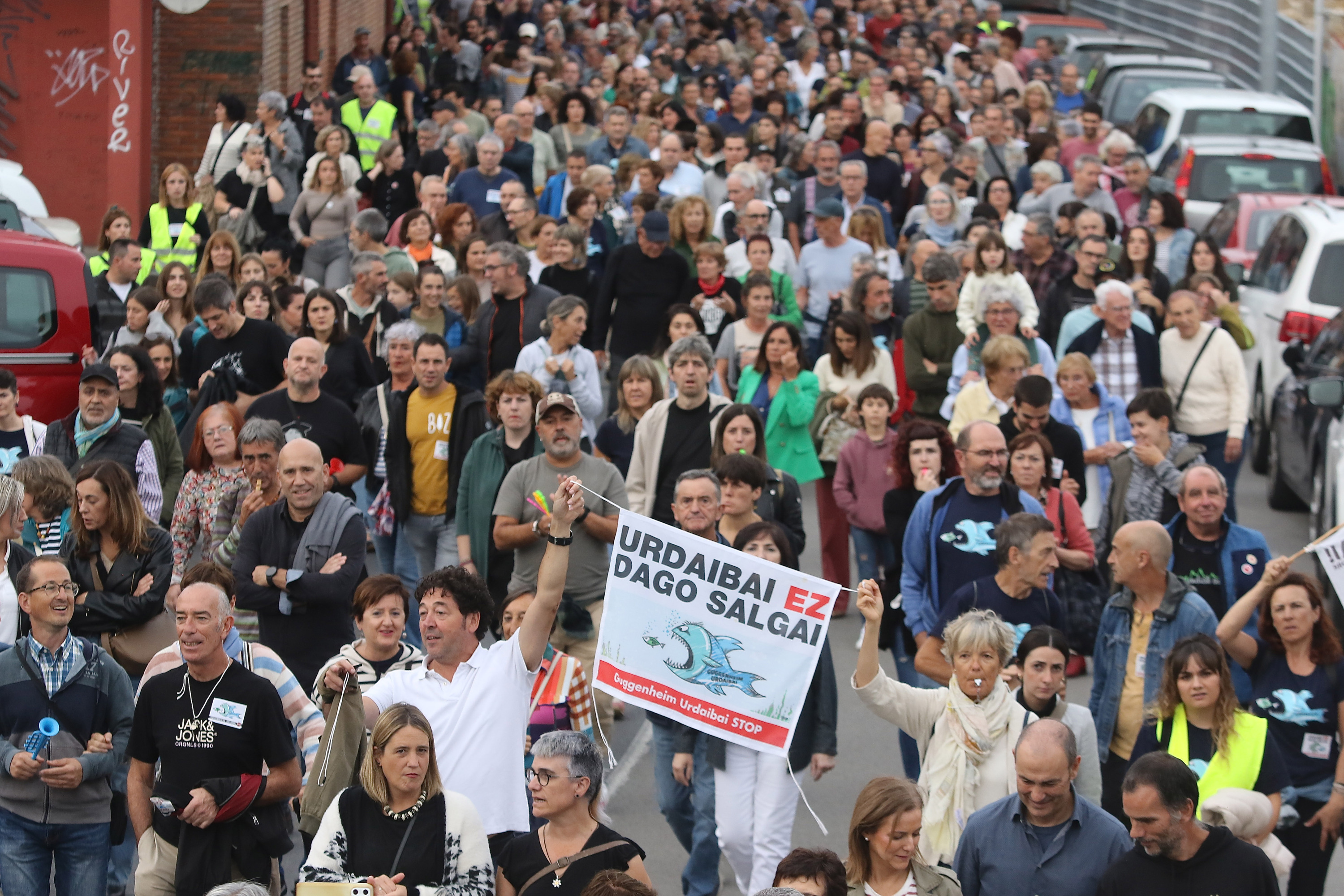 Guggenheim Urdaibai Stop plataformaren manifestazioa, Gernikan. OSKAR MATXIN EDESA / FOKU