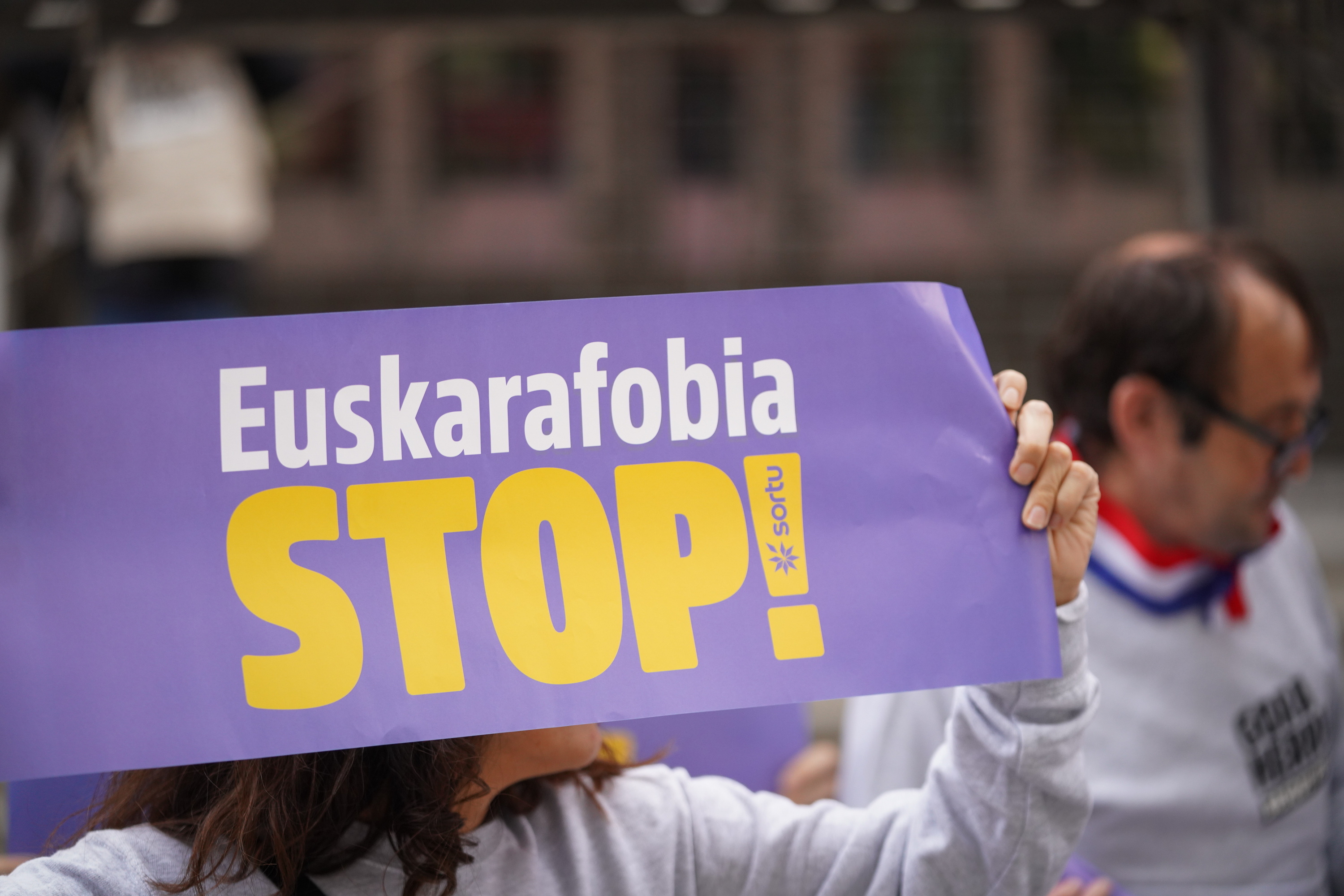 Euskarafobiaren kontrako mobilizazio bat, Bilbon, 2023an. ENDIKA PORTILLO/FOKU