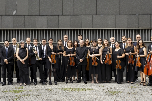 Nafarroako Sinfonia Orkestra, Iruñeko Baluarteko plazan egindako artxiboko argazki batean. ZORONGO