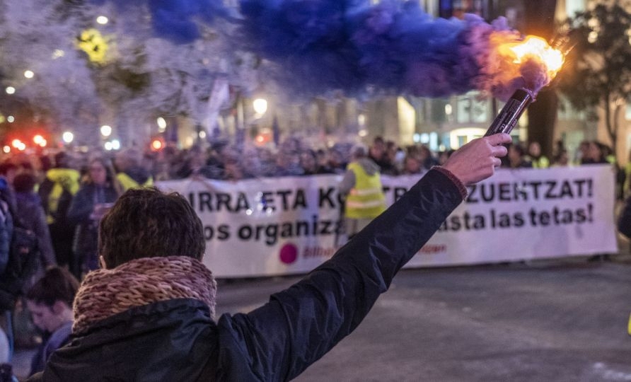 Indarkeria Matxistaren Kontrako Nazioarteko Eguneko manifestazioa, iaz, Bilbon.