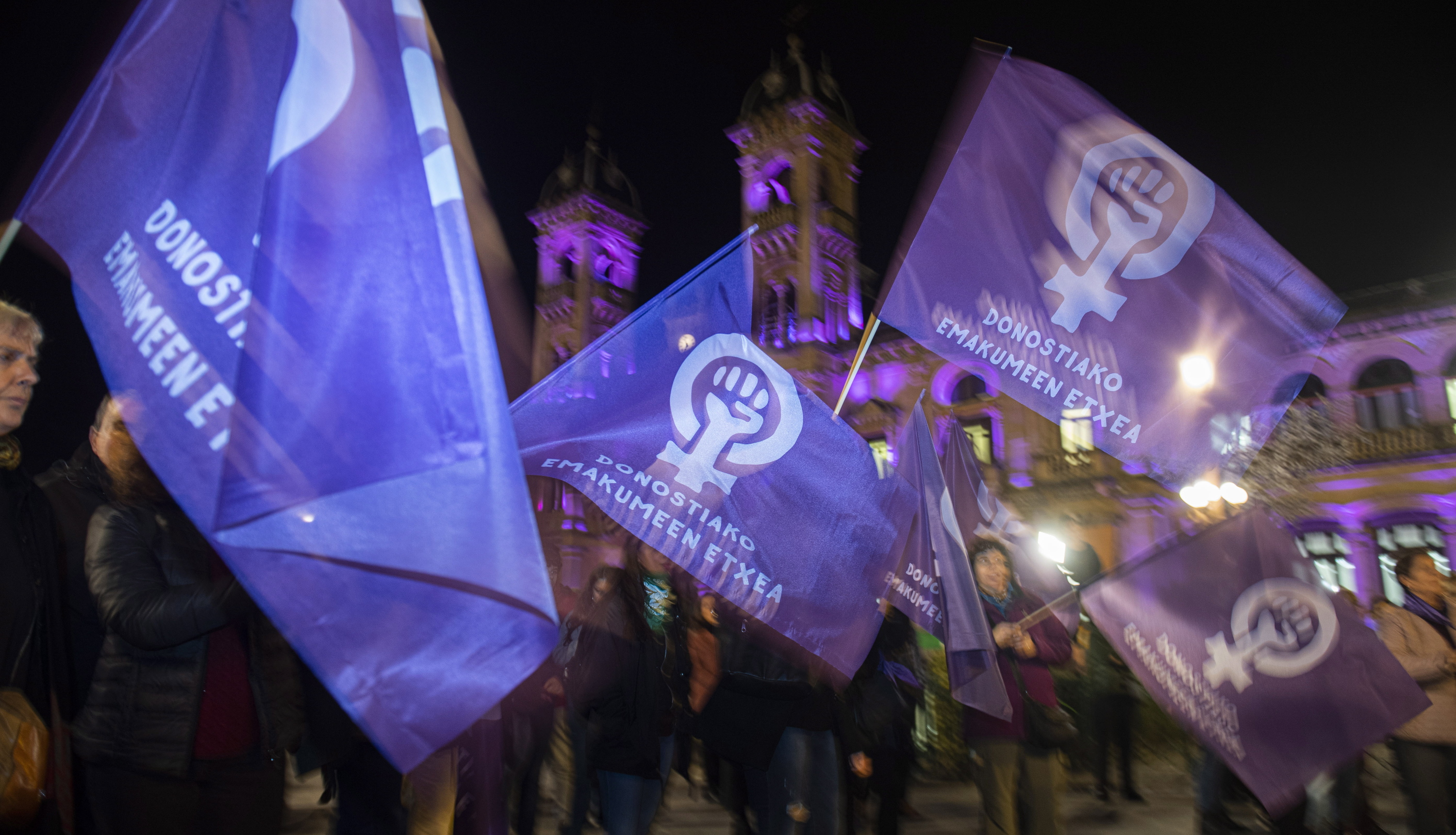 Indarkeria matxistaren kontrako nazioarteko eguneko protesta bat, artxiboko irudi batean. JON URBE / FOKU