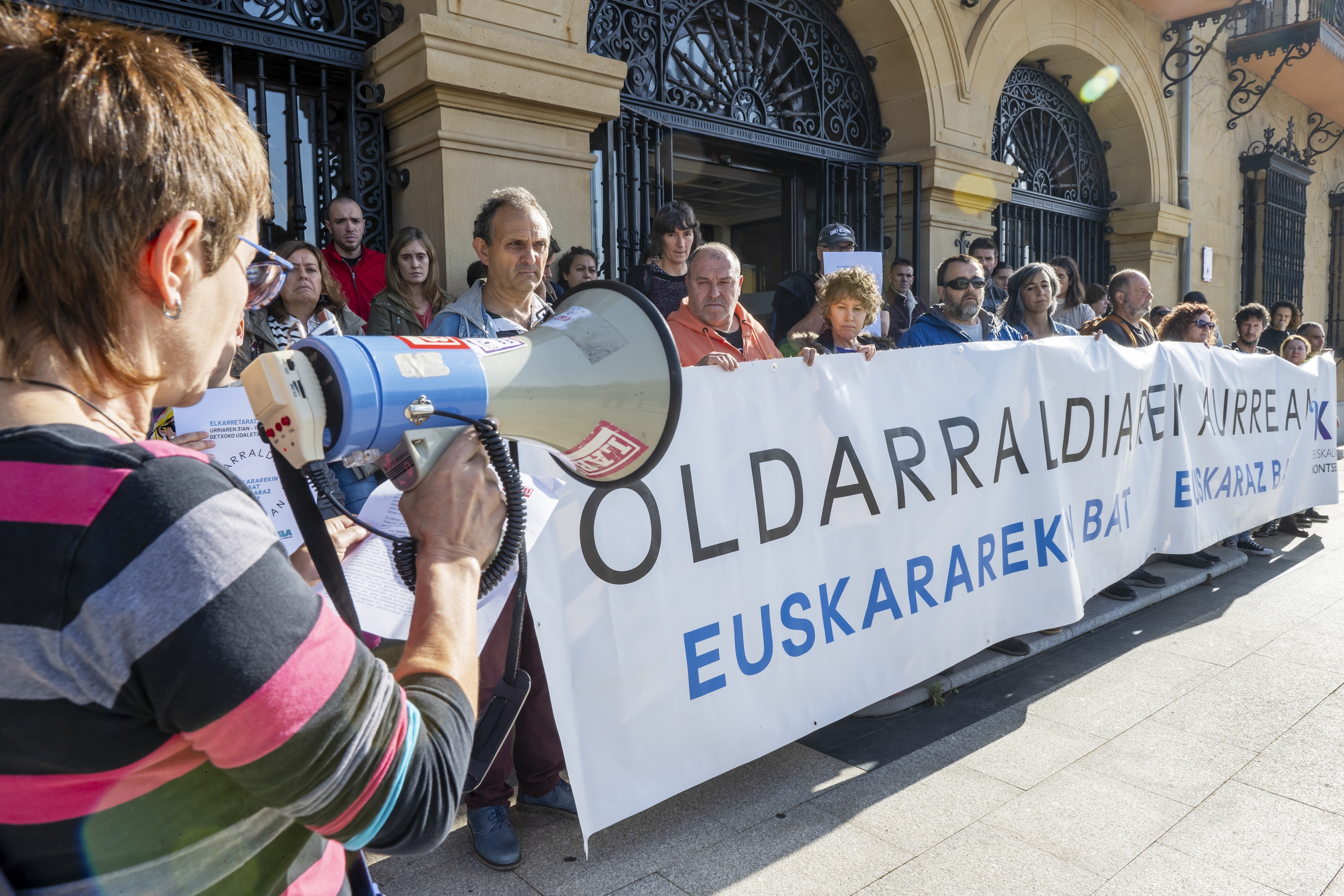 Protesta, gaur, Getxon. MIKEL MARTINEZ DE TRESPUENTES / FOKU