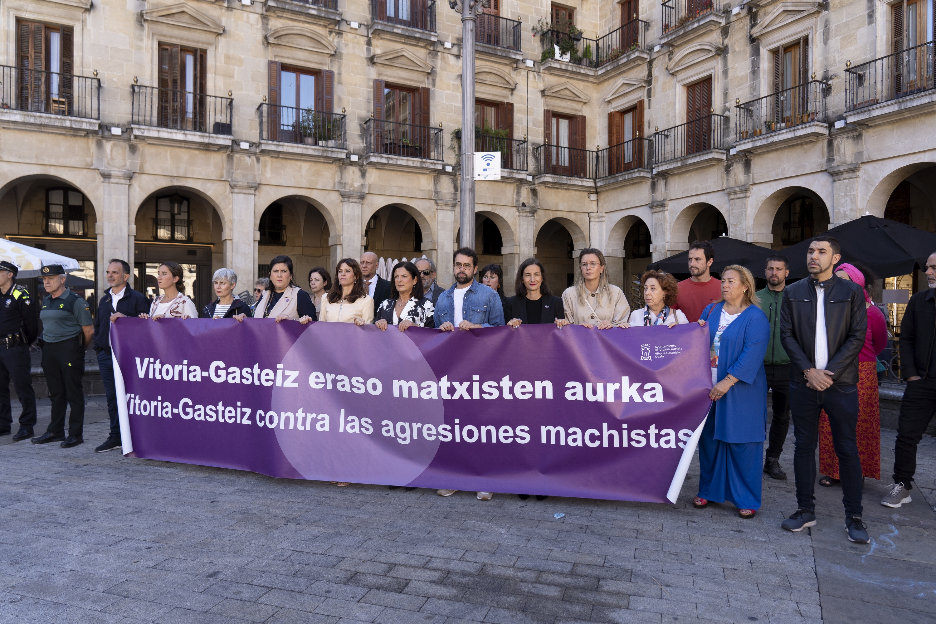 Eraso matxista baten aurkako elkarretaratzea, Gasteizen. IÑIGO URIZ / FOKU