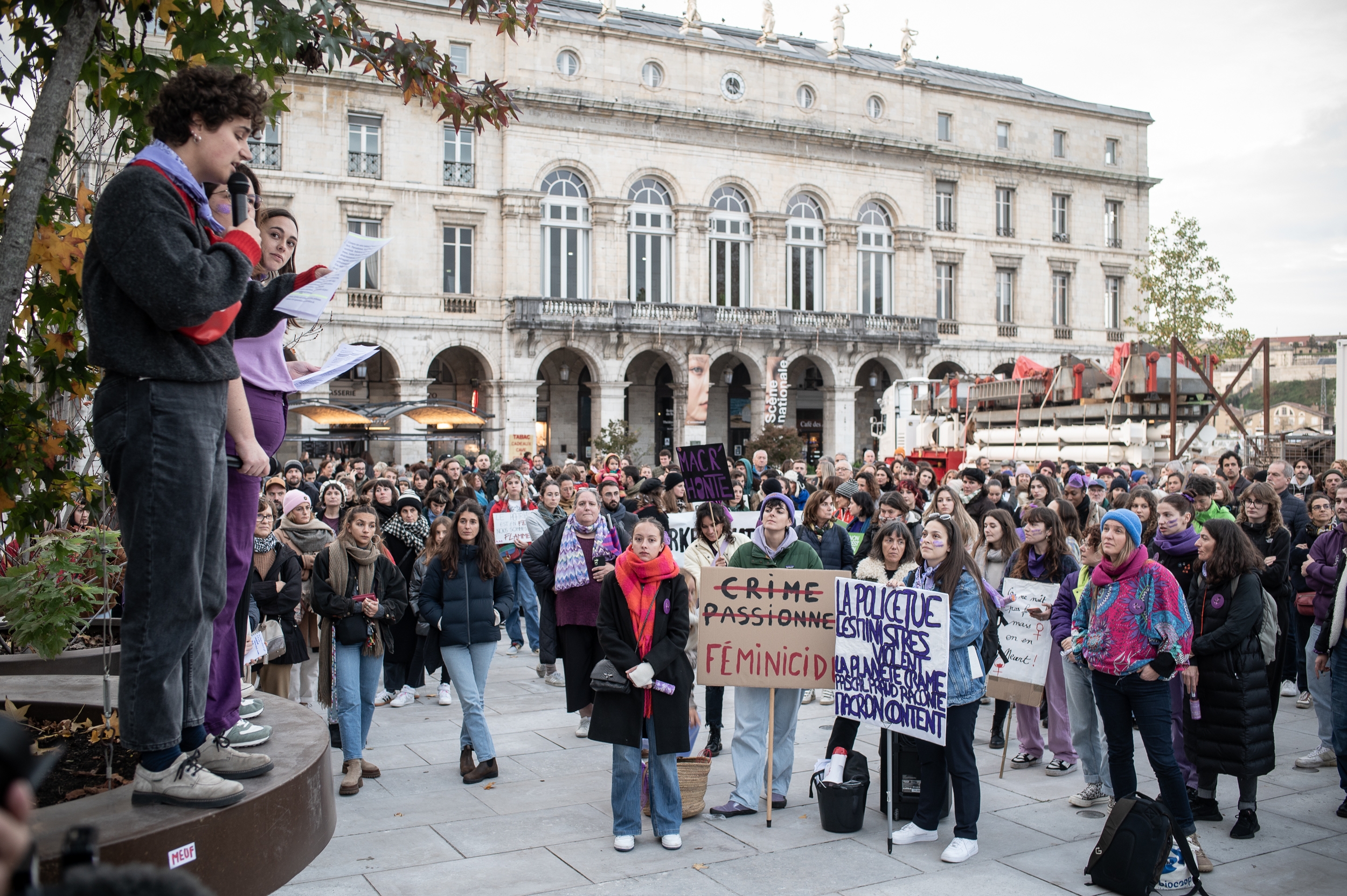 Indarkeria matxistaren kontrako protesta bat, Baionan. PATXI BELTZAIZ