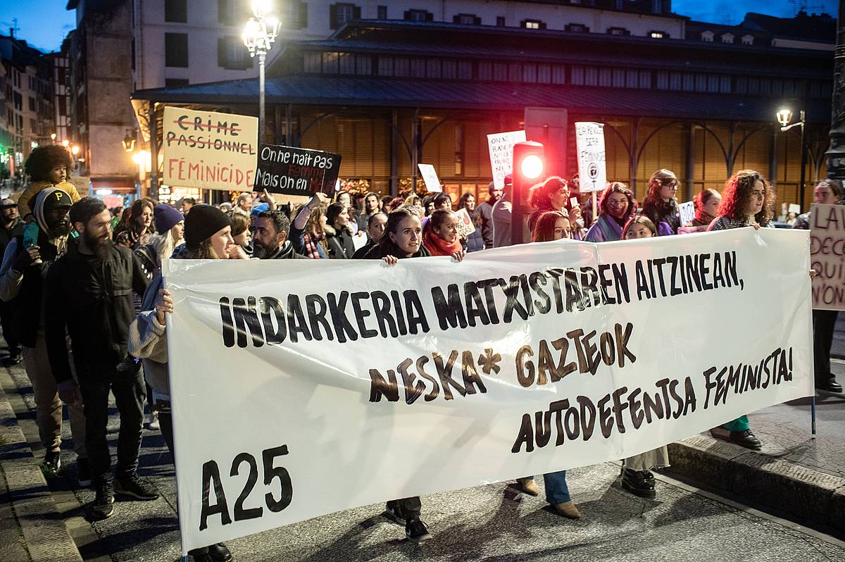 Iragan urteko azaroaren 25eko Baionako manifestazioa. PATXI BELTZAIZ