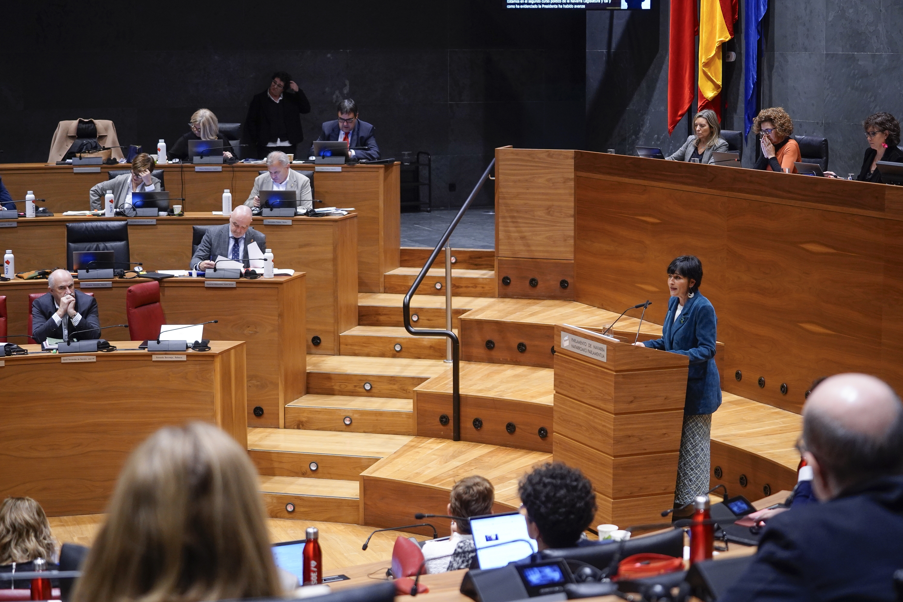 (ID_14431000) (Iñigo Uriz/@FOKU) 2024-11-14, EH Bilduko Laura Aznal, politika orokorreko eztabaidaren saioan, Nafarroako Parlamentuan. IÑIGO URIZ / FOKU