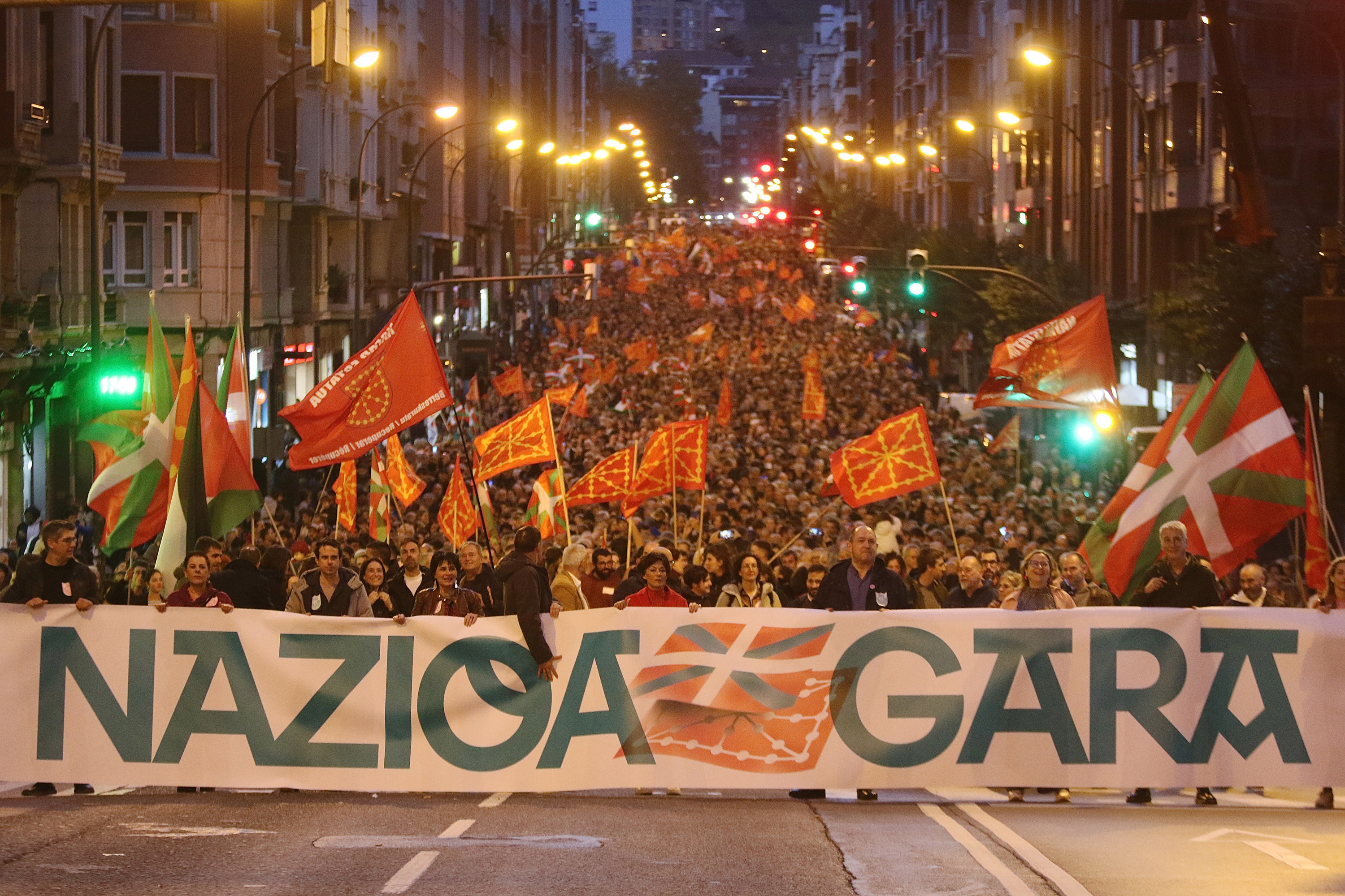 Manifestazioa, Zabalburu plazara iristean. OSKAR MATXIN EDESA / FOKU