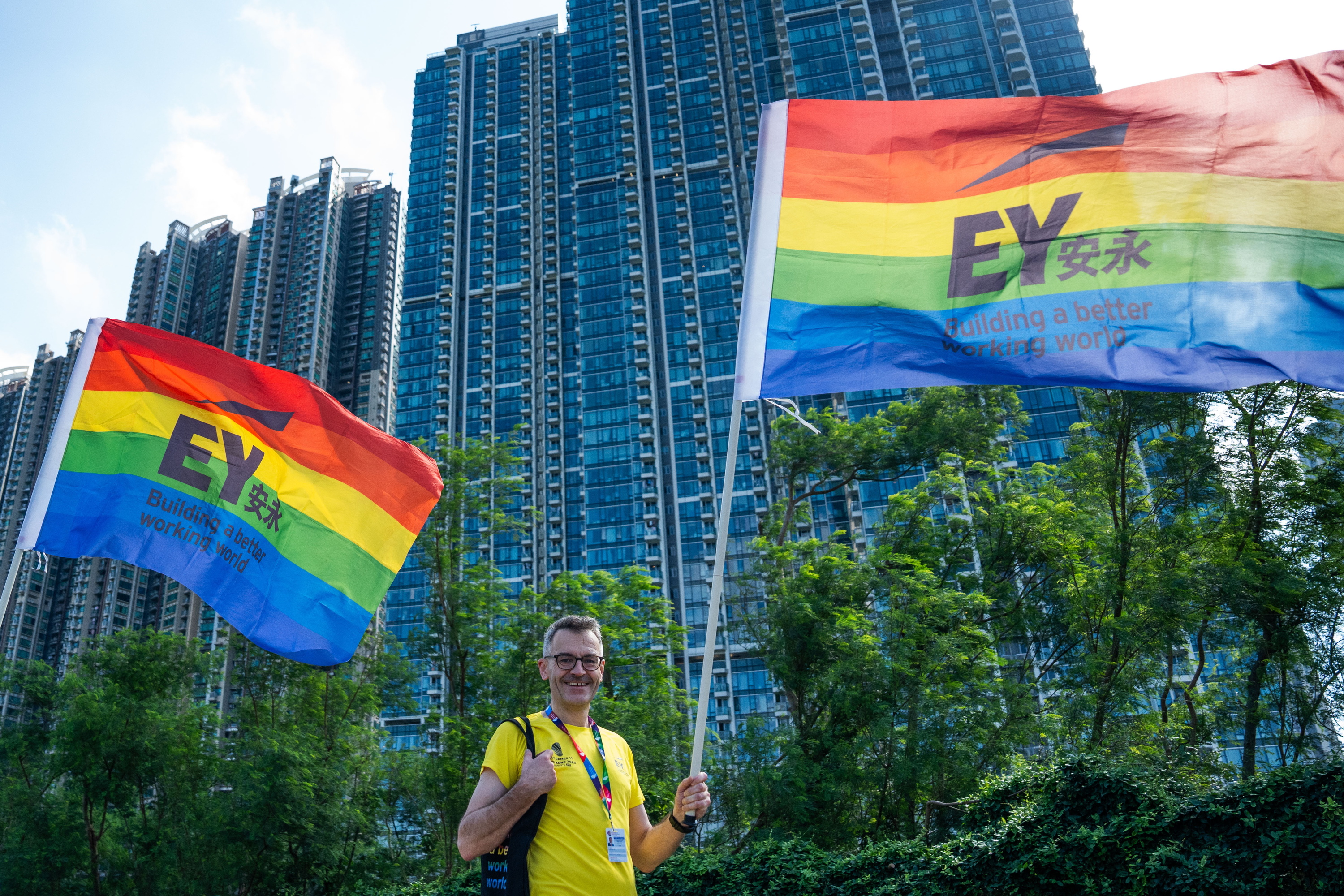  LGBT komunitateak antolatutako kirol ekitaldi bat, iaz Hong Kongen. BERTHA WANG / EFE